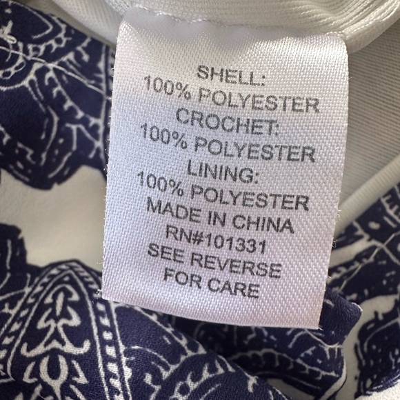 ❤️ Charlotte Russe Ladies Lace One Piece Romper White and Blue Small - Picture 3 of 7